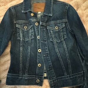 Fitted tailored denim jacket